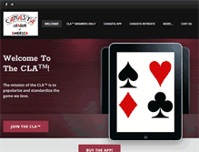 Tablet Screenshot of canastaleagueofamerica.com